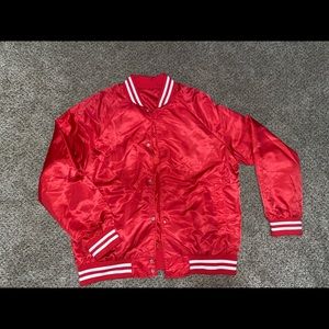 Red satin jacket